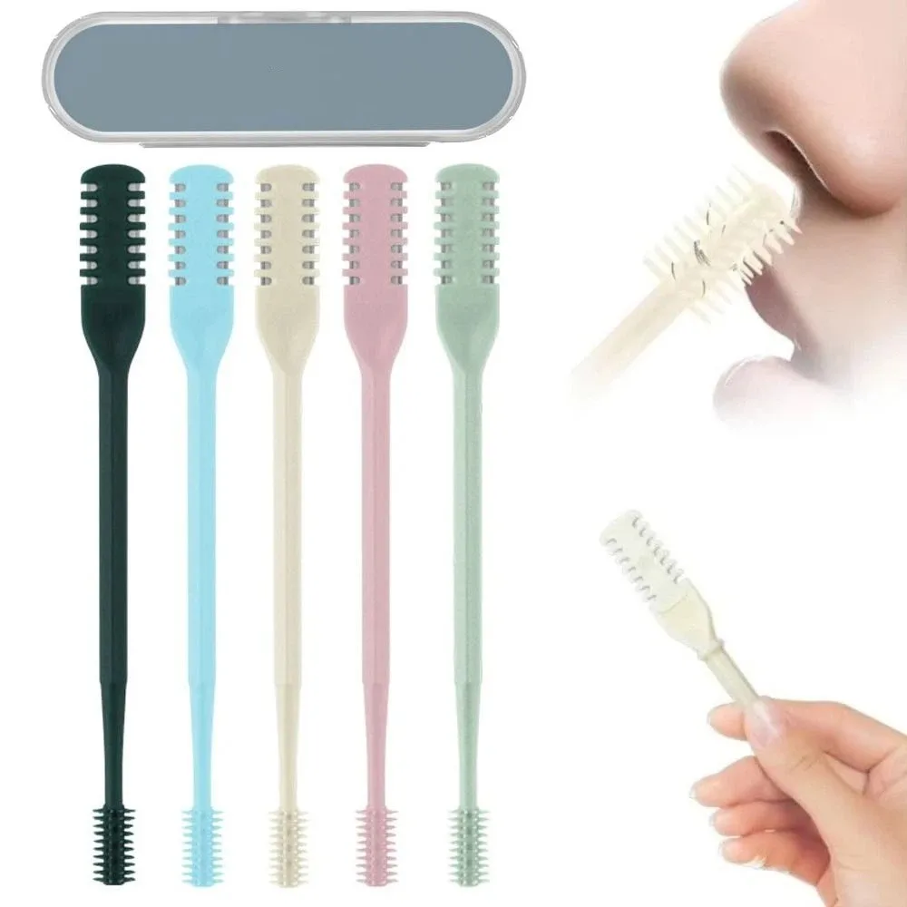 5개입 더블 헤드 코털 트리머 세척 가능 안전한 수동 코털 제거기 박스 포함 스..