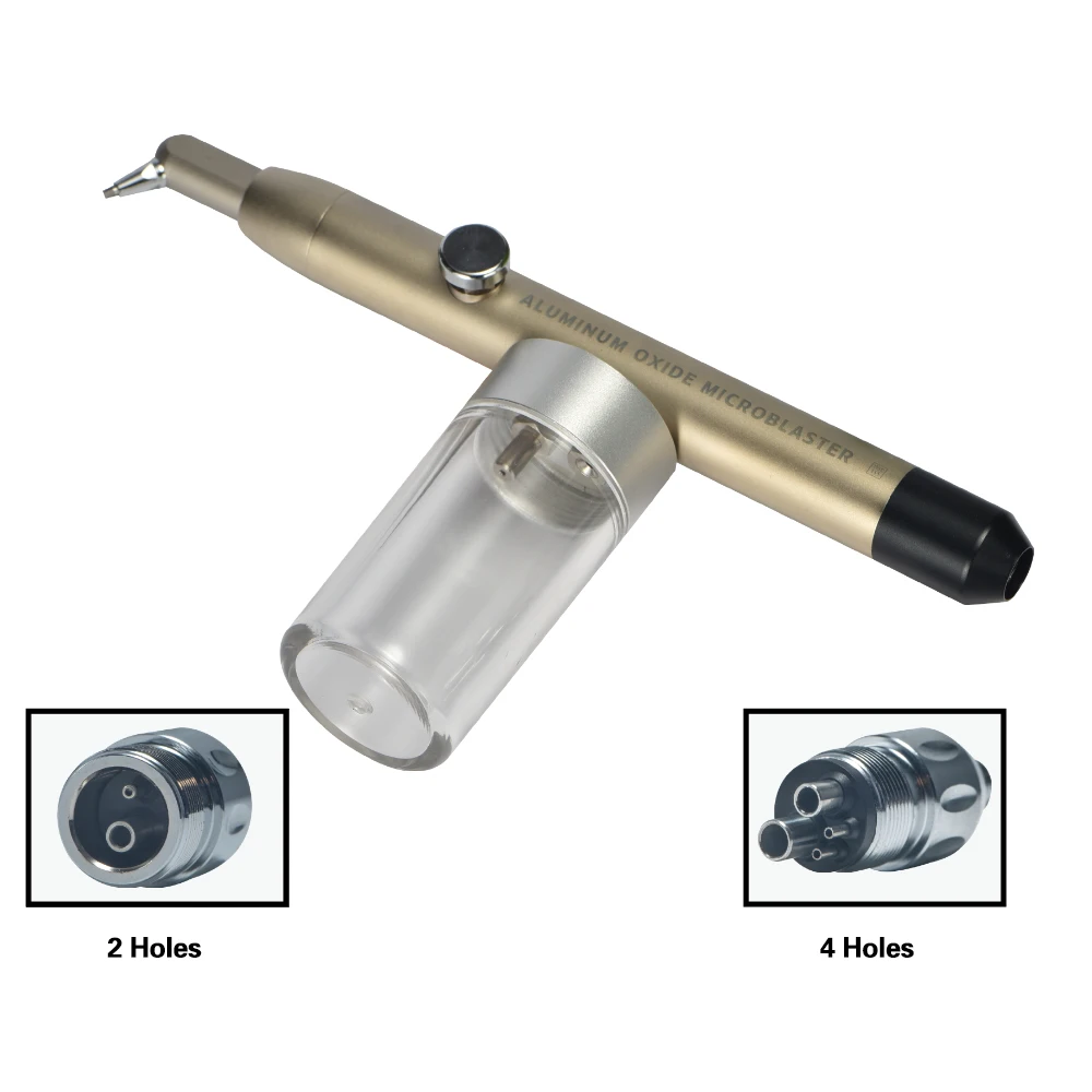 XND Dental Aluminum Oxide sandblasting gun Micro Blaster Microetcher Technician Air Polisher Surface Roughening Tool 2/4 Holes 2