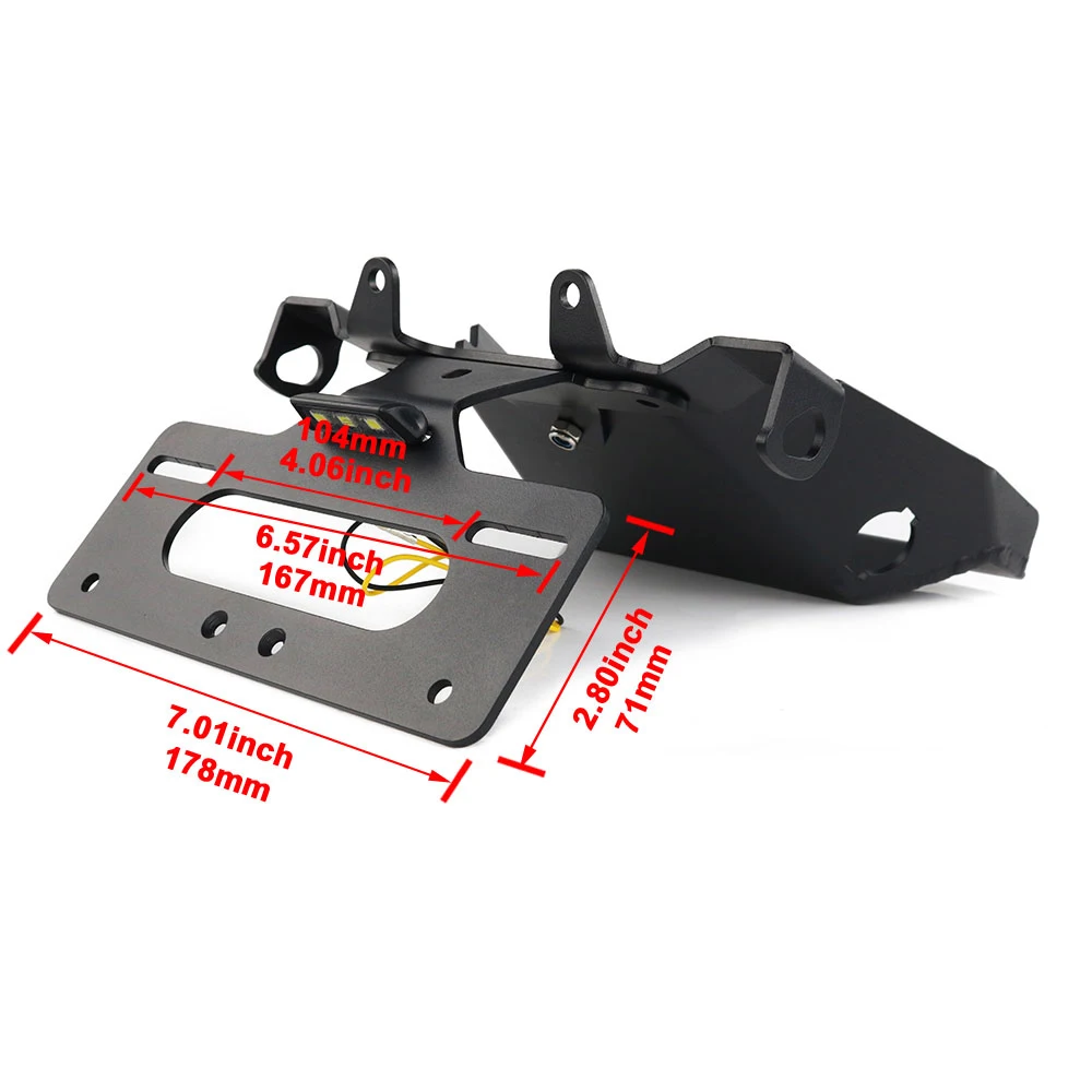 Motorcycle License Plate Holder Bracket with Light Tail Tidy Fender Eliminator Fit For Ducati Monster 696 1100 EVO 795 659 796