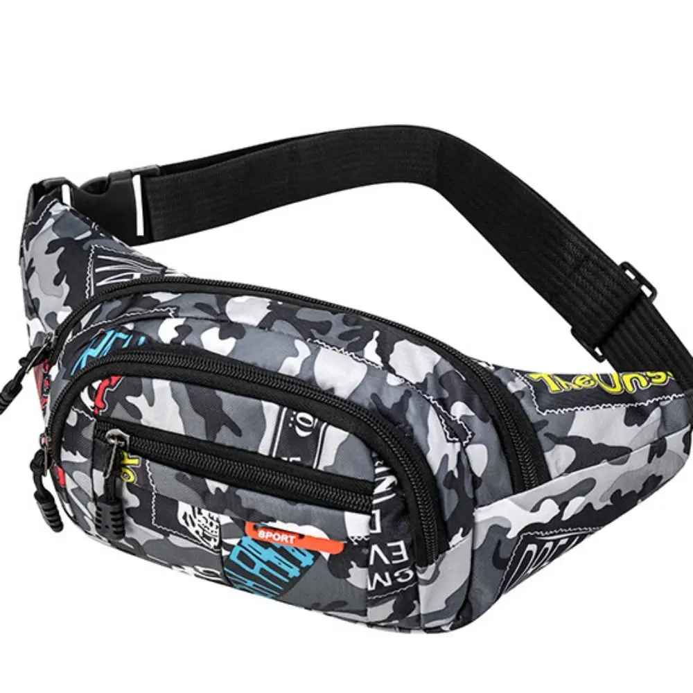 Waterproof Waist Bag Korean-style high-capacity Outdoor Sports Fanny Pouch Canvas Banana Bag Women Men