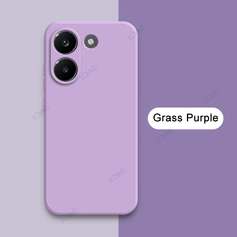 Minimalist Design Liquid Silicone Case with Camera Protection and Straight Edges