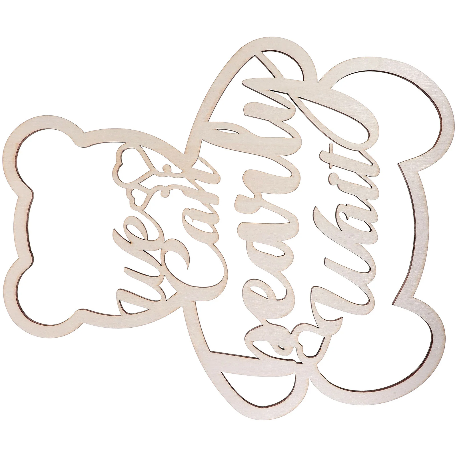 

Bear Wooden Hanging Sign Baby Photo Props Emblems Can Bearly Wait Shower Decorations