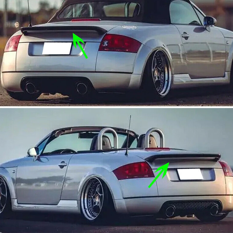 に適合アウディTT 8N 2004 2006カーボンファイバーCFリアバンパーリップスポイラーディフューザーボディキット Fits 並行輸入品 車のトランク用カーボンファイバーリアスポイラー,ブーツリップ