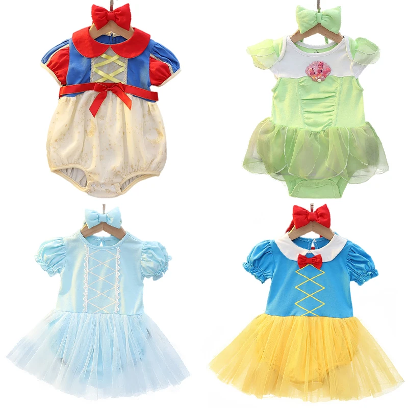 Baby TUTU Romper Dress With Headband Infant Baby Girl Clothes Size 3-18M Lovely Design Baby Clothes Party Photos Dresses