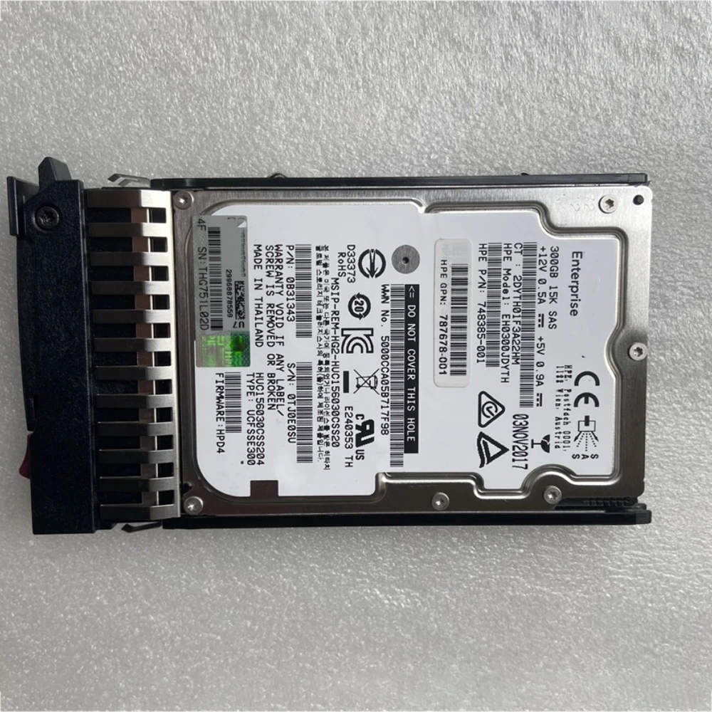 HP J9F40A MSA 12G SAS 15K 300 2.5-001 787678-001 748385-001 ϵ ũ 748385 GB