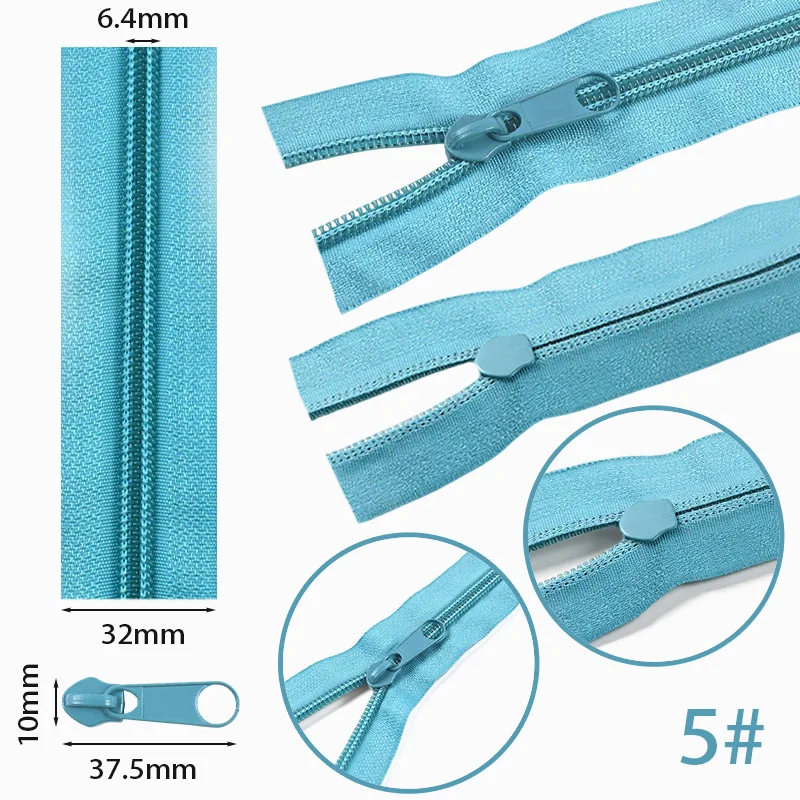 Colorful Nylon Coil Zipper Tape with Sliders for DIY Sewing and Garment Decoration