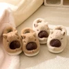 Plush Capybara Slippers Comfortable Closed Toe Slippers Non-Slip Thermal Home Slippers Fluffy Couple Slippers for Indoor Bedroom 4