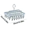 Foldable Drip Hanger with 32 Clips - Plastic Hanging Drying Rack for Clothes Underwear Socks 6