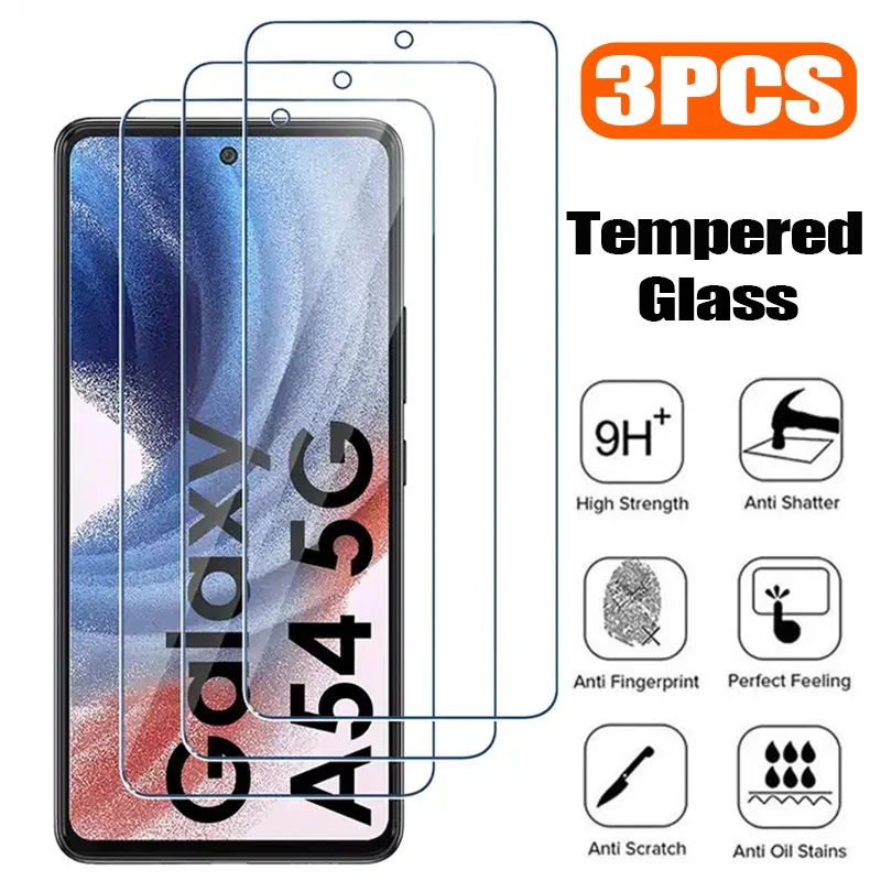 3PCS Tempered Glass For Samsung Galaxy A54 A34 A14 A24 5G Screen ...