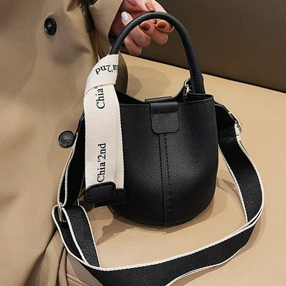 DIY PU Leather Bag Making Kit for Women, Handbags Sewing Kit for Adult DIY Bucket Bag Making with Lined Pockets Purse