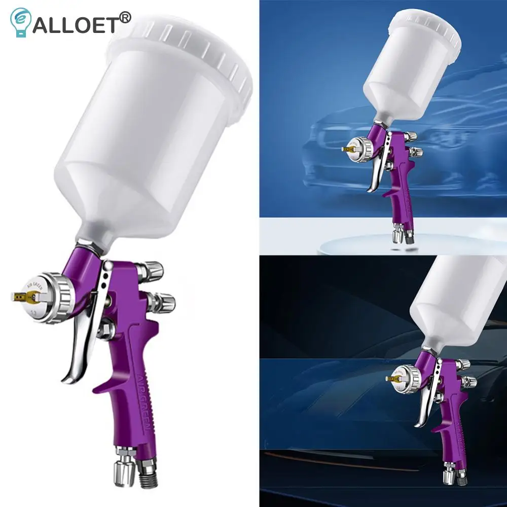HVLP Pneumatic Spray Paint Kit 1.3MM Nozzle Paint Airbrush Spray Tool for Automotive Furniture Leather Repair