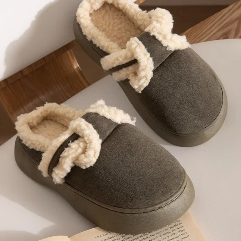 

0139 Warrior Girls Cotton slipper For Women Mules Shoes Indoor Outside Winter Home Warm Fluffy Slippers Fur Cotton Shoes All