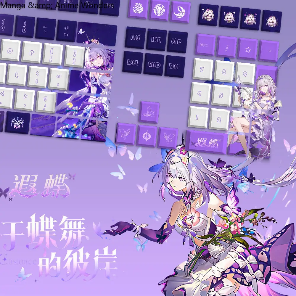 Keycap Honkai Star Rail Castorice – PBT Cherry MX, Laterali Incise, 123 Tasti
