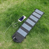 Panneau solaire pliable 5V USB, chargeur de batterie portable pour téléphone, camping en plein air, banque d'alimentation étanche 2