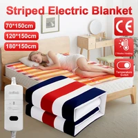 Striped Electric Heat Blanket Mat Electric Heating Pad For Double People Bed Warmer Thermal Blanket 110V 220V