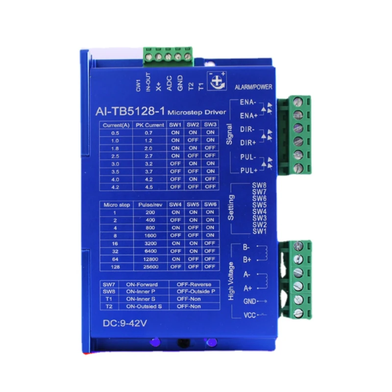 

42/57 stepper motor driver spontaneous pulse drive control speed governor 128 subdivision 4.5A 9-42V