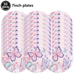 Pink Butterfly Balloon Set - 32 - inch Foil Number Balloons for Birthday or Baby Shower Decor (Pink)