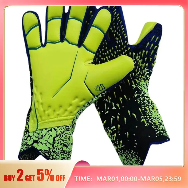 EFAH SPORTS Guanti da portiere calcio per bambini, ragazzi e adulti con palmi ad alta presa, ideali per allenamento e uso professionale. (Yellow, Size 6 suitable for 13 to 15 years old