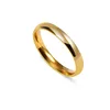 3mm Gold Color Smooth Light Stainless Steel finger rings for women wholesale 2