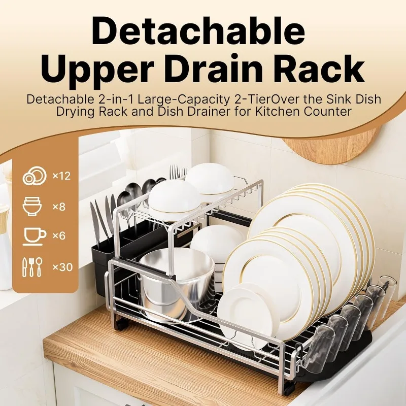  Aluminum Dish Drying Rack for Kitchen Counter