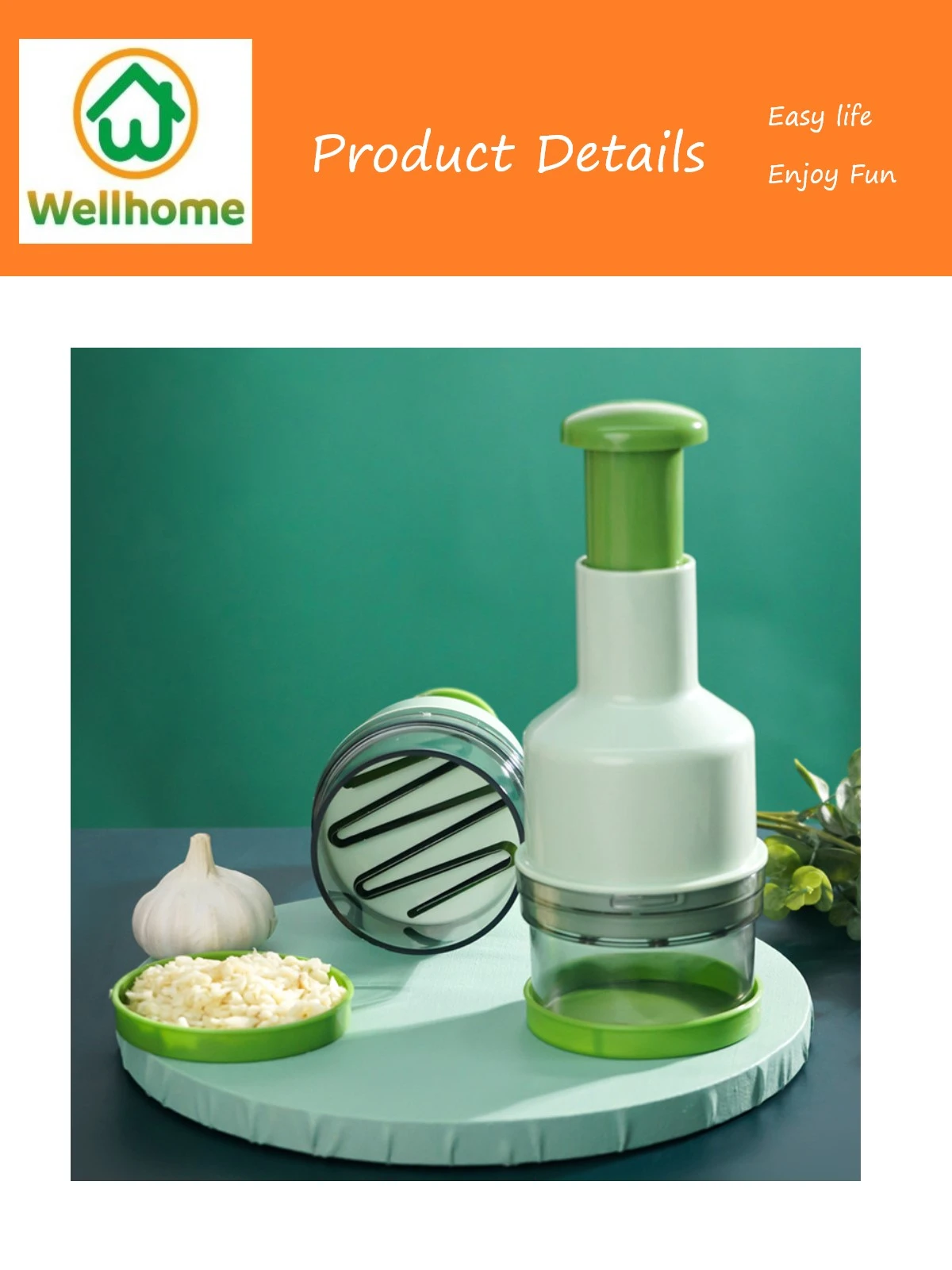 Multifunctional Press Garlic Crusher Pressing Dicer Slap Tool Manual