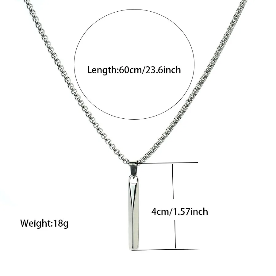 Stainless Steel Gold Silver Punk Necklace for Men
