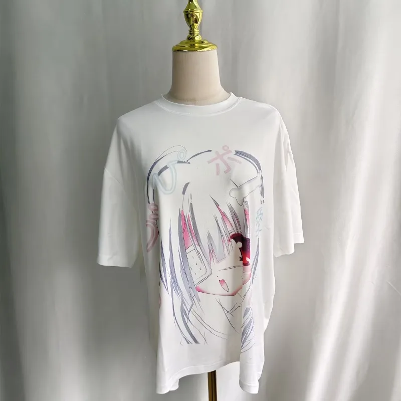 Kimutomo T Shirts Women Harajuku Cartoon Printed Loose Short Sleeve Gothic Summer Fashion Tops Y2k Sweet Female Tshirt Casual 6