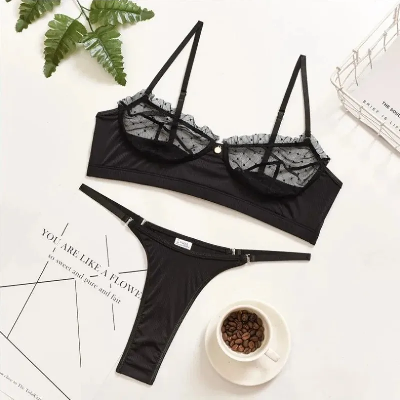 Sexy Lingerie Lace Transparent Women's Underwear Hot Delicate Erotic Lingerie Set Porn Exotic Sets Female Sexiest Outfit