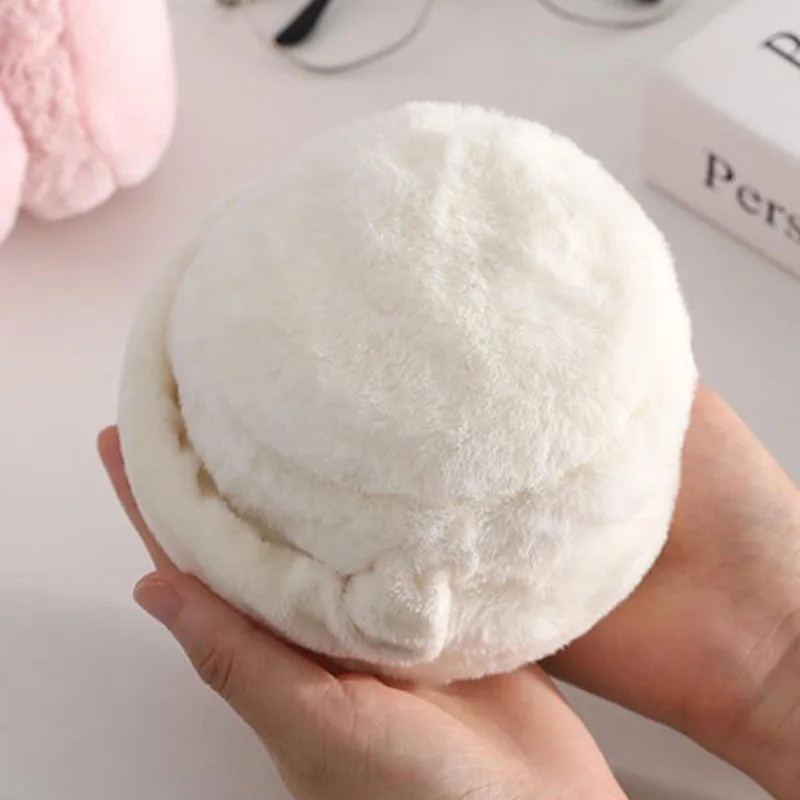2022 Nieuwe Zachte Pluche Warmer Winter Warm Oorbeschermers Voor Vrouwen Mode Effen Oorklep Outdoor Koude Bescherming Oorwarmers oor_voghion.com