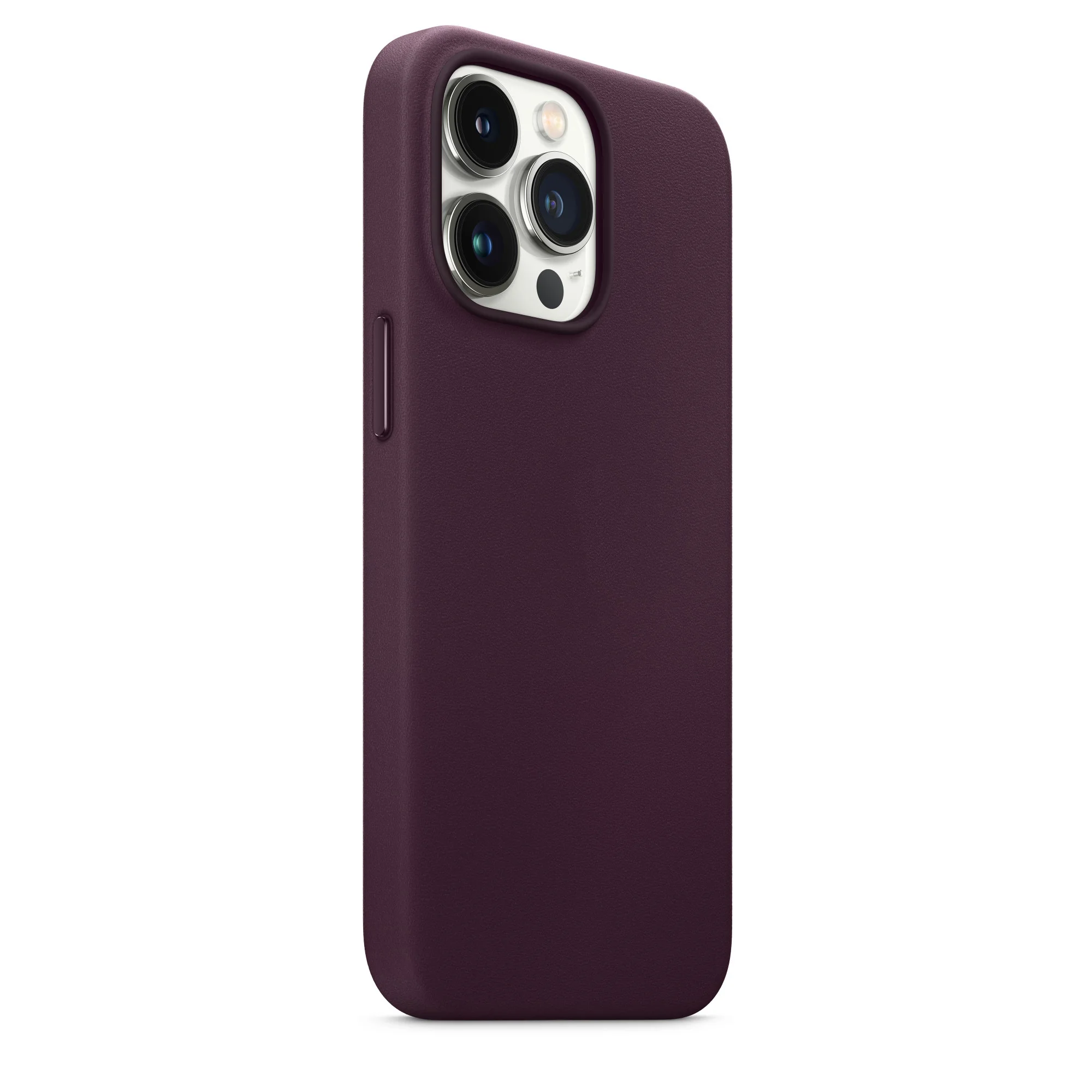 Premium Deep Purple Leather MagSafe-Compatible Phone Case