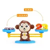 Cute monkey Children Digital Balance Scale Toys Early Montessori Educational Arithmetic counting math learning Board Games Kids 3