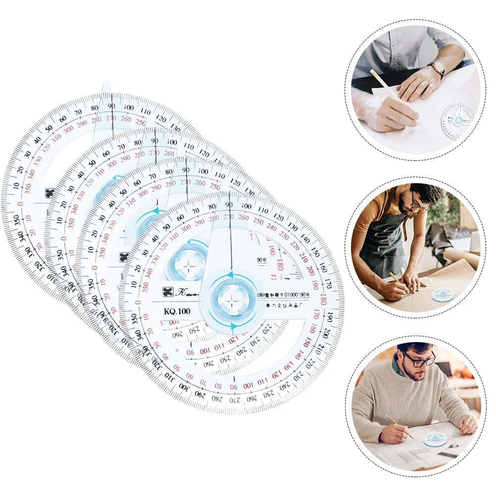 Protractor Measuring Drafting Ruler Tool Multi-function Portable Geometry Professional Rotary 1pcs 300mm high precision protractor multi function professional tools combination square angle ruler carpenter measuring tool 2