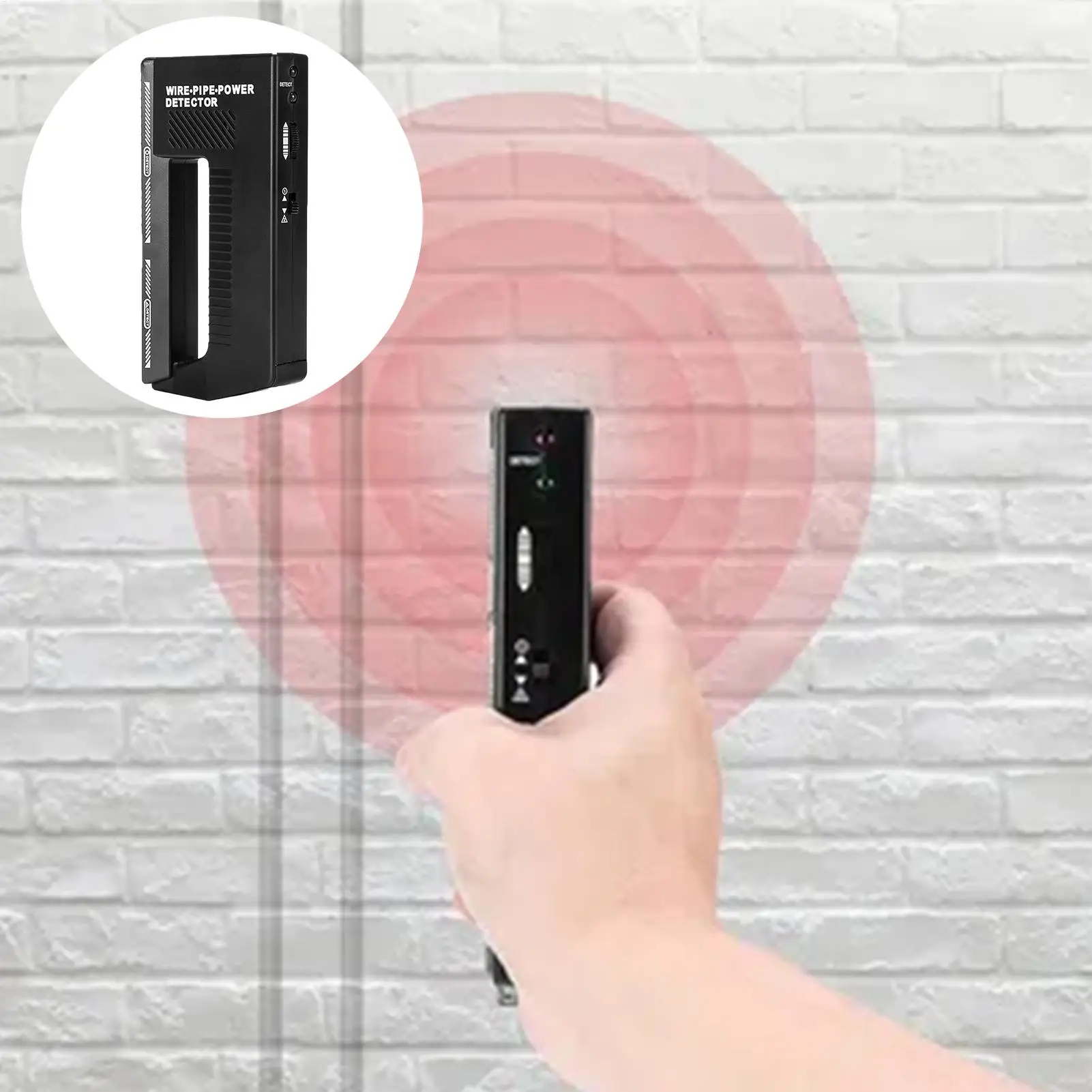 WPP123 Wire Pipe Power Detector Wall Scanner Metal Detector Adjustable Wood Stud Finder Wall Scanner for Indoor Structure