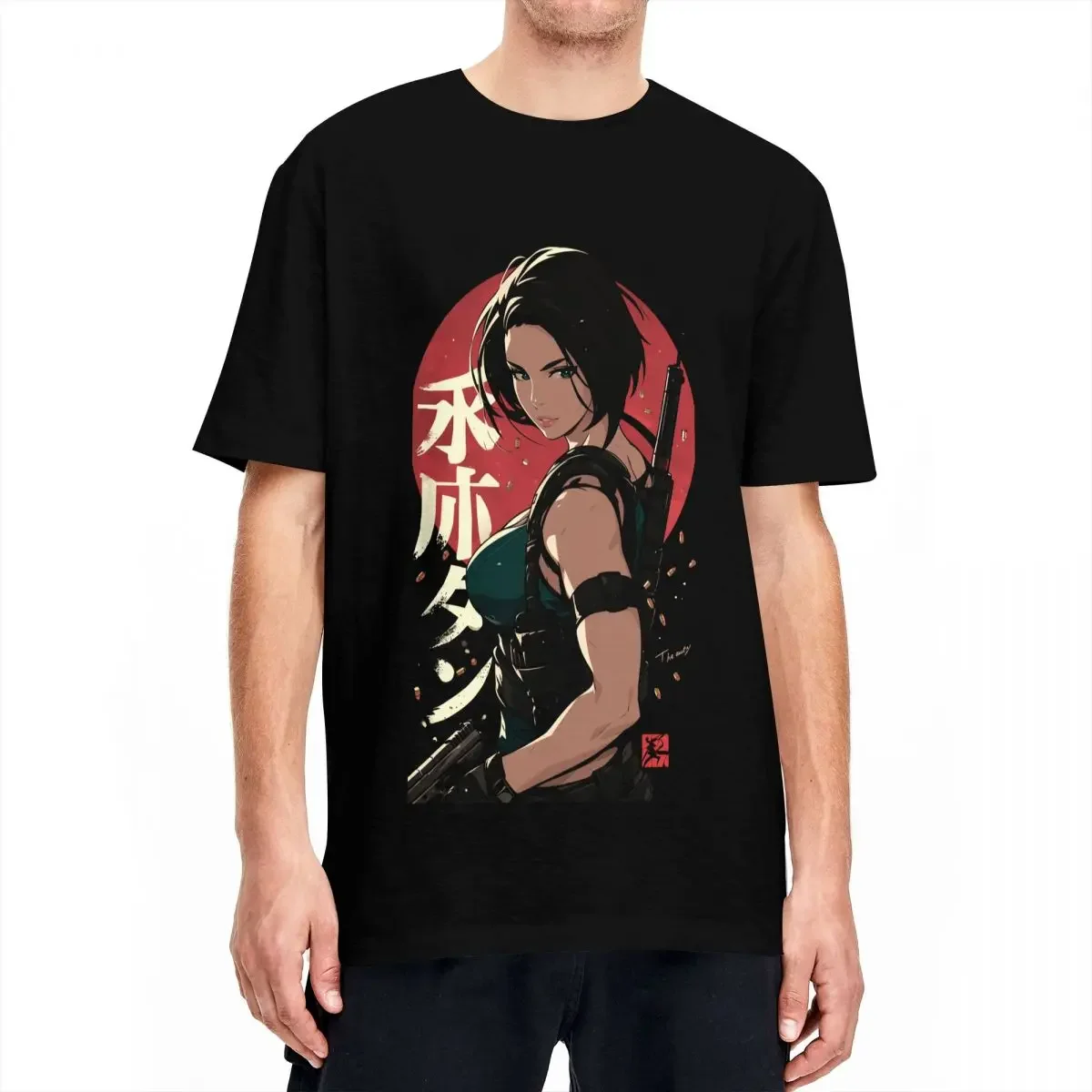 جيل عيد الحب تصميم تي شيرت الرجال الشرور المقيمين Y2K مضحك تي شيرتات قطن الشاطئ س الرقبة Harajuku تيز نمط المتضخم تيز 1