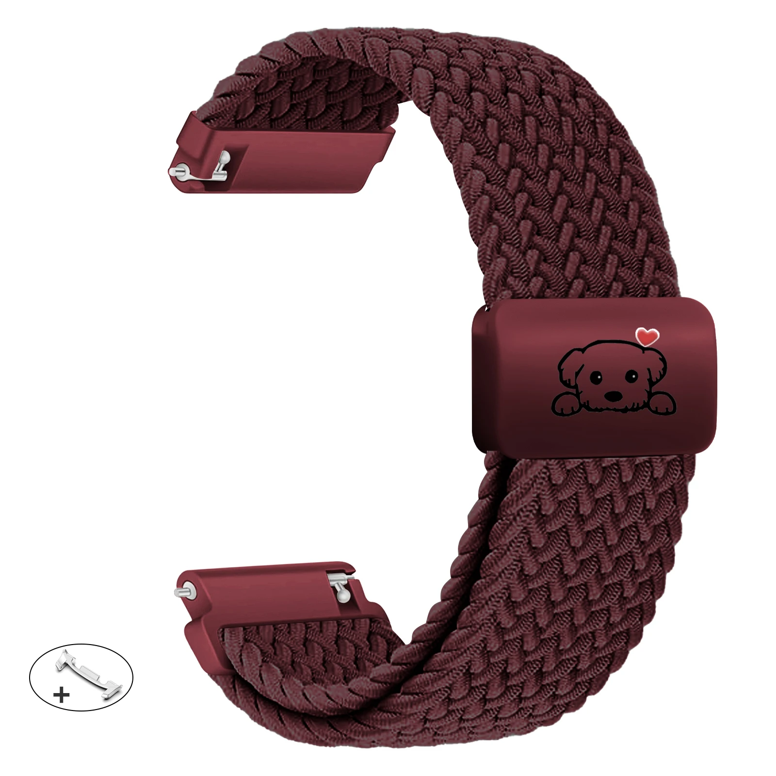Cute Dog Magnetic Braided Bracelet Strap for Smartwatch Accessories