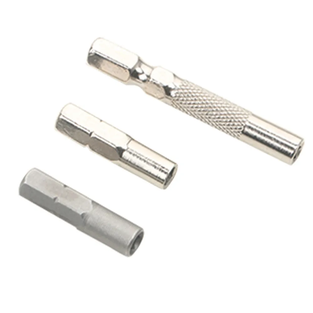 Premium 2PCS 1/4" 6.35mm Hex Shank to 4mm Hex Bit Adapter - High-Precision Converter for Precision Hex Socket Screws