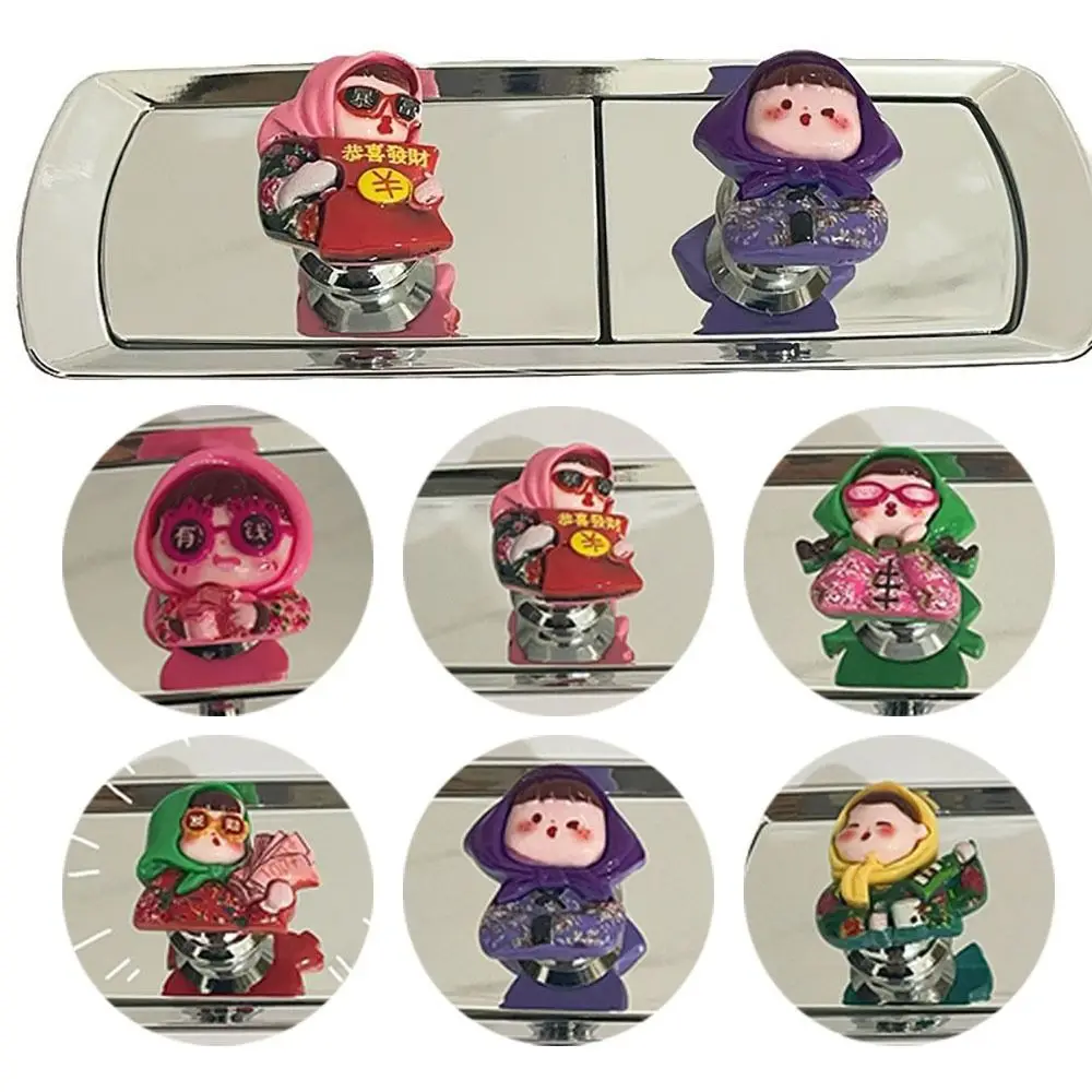 Toilet Tank Button Cartoon Toilet Push Button Flush Replacement Toilet Press Handle Toilet Seat Lid Lifter