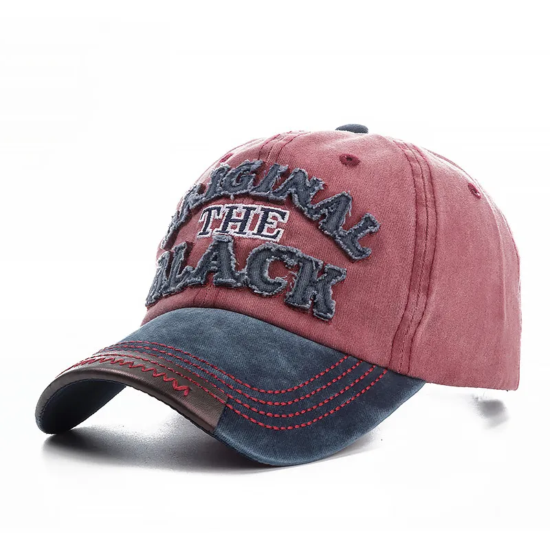 2022 High Quality Wash Cotton Original Black Baseball Cap Snapback