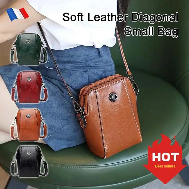 New Women PU Leather Handbags Female Crossbody Shoulder Bag Casual Simple Small Mobile Phone Pouch Retro Design Ladies Men Bag