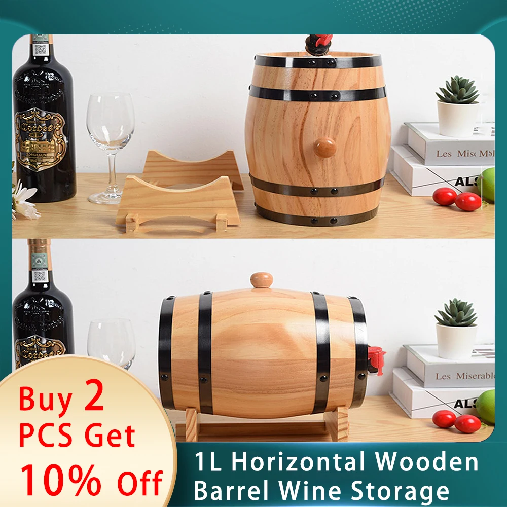 Wine Oak Barrels 1L Oak Barrels Bar Catering Wooden Beer Kegs 1L ...