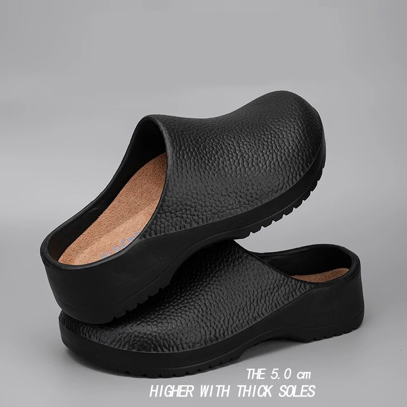 남성 샌들 정원 나막신 방수 미끄럼 방지 내유성 요리사 신발 편안한 슬리퍼 여성 노동자 야외 낚시 신발