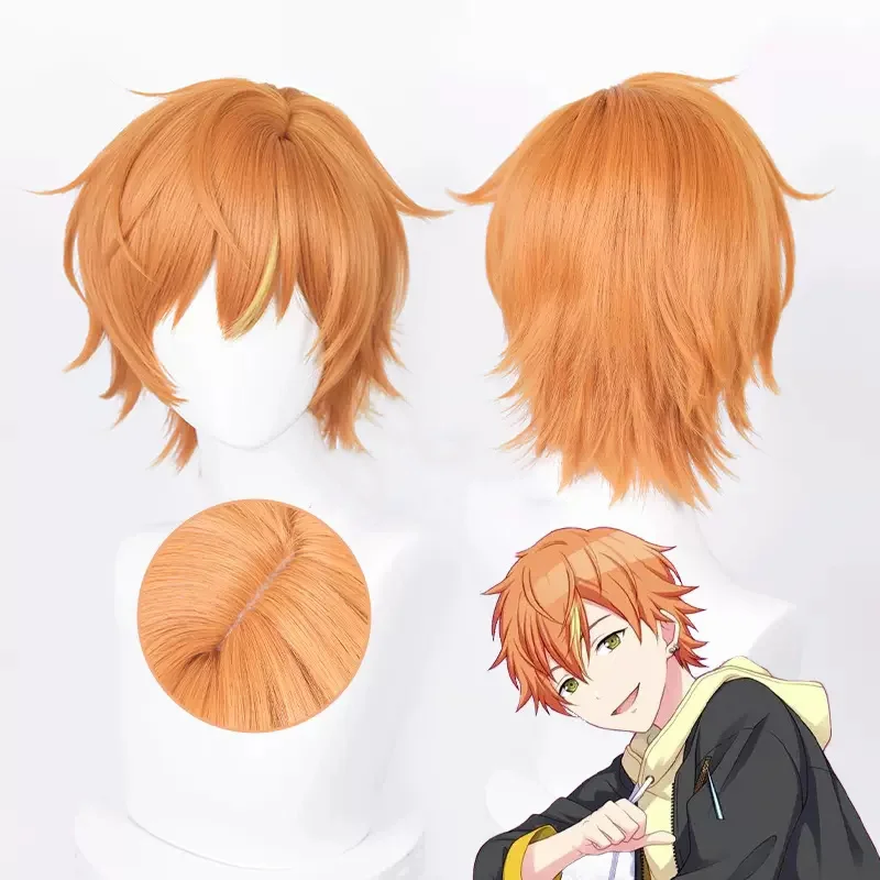 

Game Project Sekai Colorful Stage Feat. Shinonome Akito Cosplay Wig Orange Hair Heat Resistant Halloween Party Accessories Props