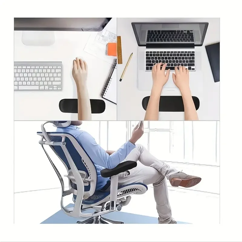 Office Chair Arm Pad,Memory Foam Armrest Cover with Adjustable Strap for Home Office Comfort, Elbow Pillow, Ergonomic Design