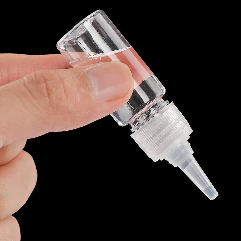 10-200ml Empty Dropper Bottle Transparent Plastic Refillable Nozzle Dropper with Cap Small Extrusion Bottle Portable Packing 3