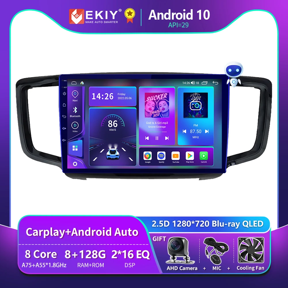 Ekiy T900 8g 128g Qled Android10 Stereo For Honda Odyssey 2015 2019