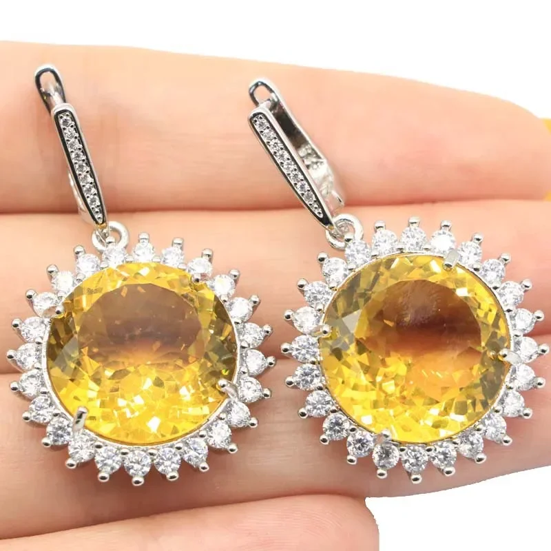 20g 925 SOLID STERLING SILVER Earrings Charming Tsavorite Garnet Violet Topaz Golden Citrine Tanzanite White CZ Daily Wear