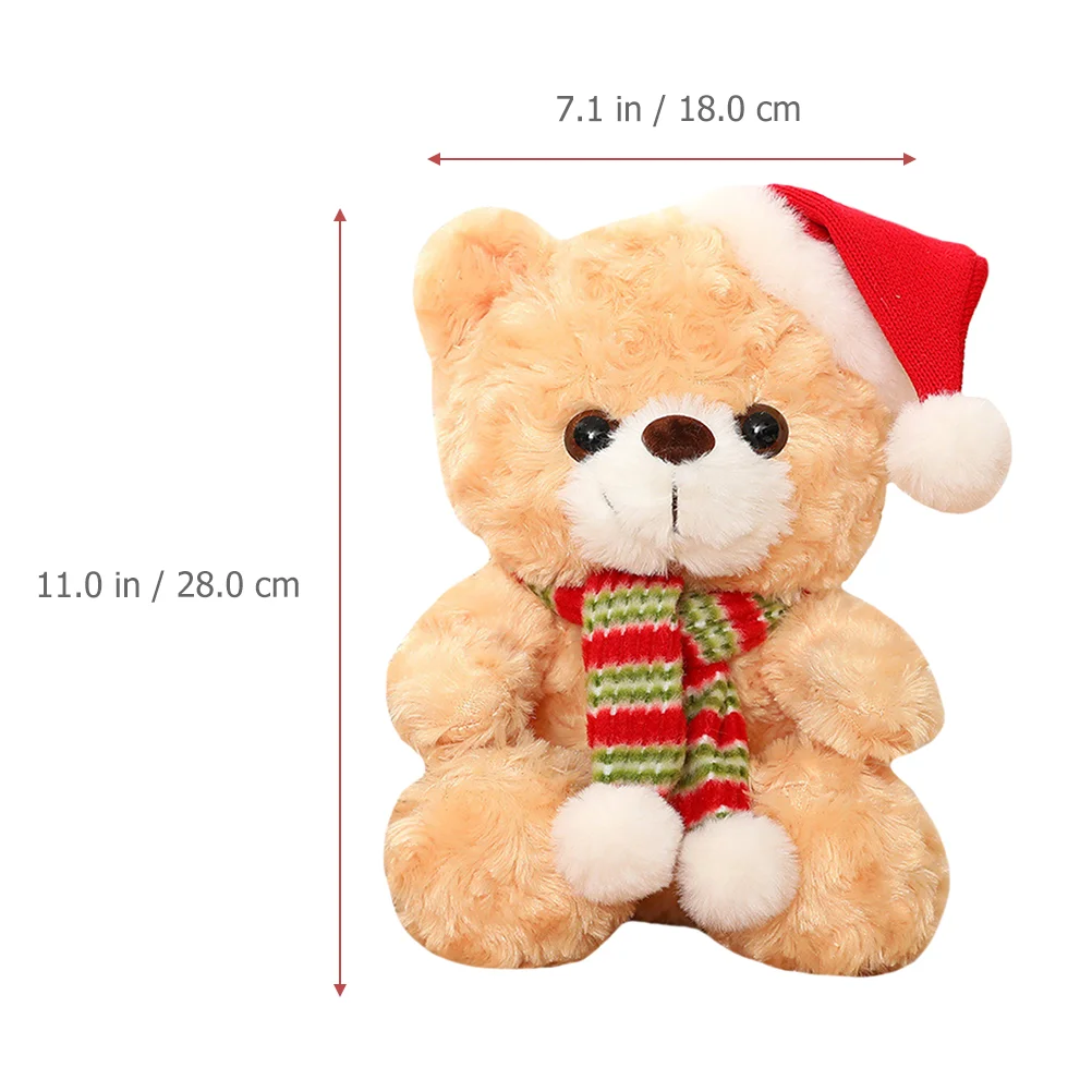 

Plush Bear Festival Tabletop Decoration Christmas Party Ornament Gift
