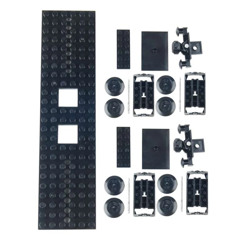 Technical MOC Toys for Kids City Train 6x24 Base Wheel Carriage Building Blocks Assembled Parts Creative Idea DIY Gift 2