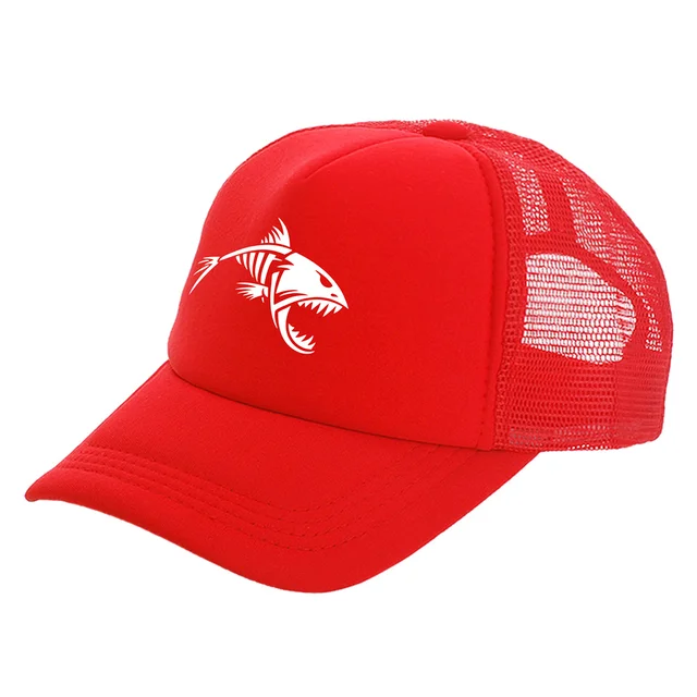 Gorra de camionero con esqueleto de pescado para hombre y mujer, gorro de  béisbol con diseño divertido de espina de pescado, malla de verano, MZ-500  - AliExpress