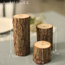  3pcs Wooden Candlestick Candle Holder Round Candle Holder Table Desktop Decoration Home Desktop Rustic Wedding Holiday DIY Decor 